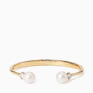 Kate Spade Pearls of Wisdom Open Hinged Cuff Bracelet